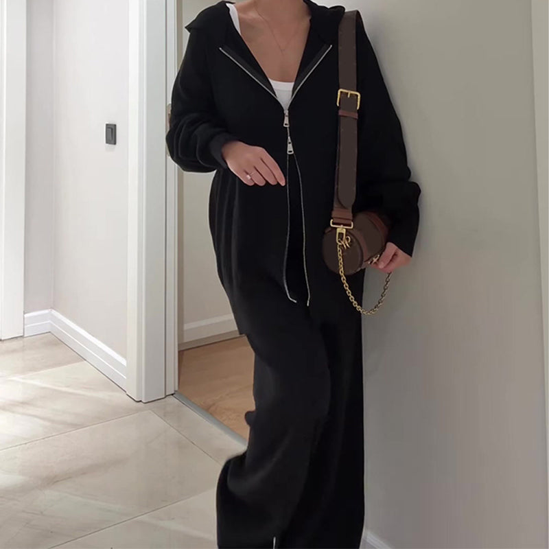 Women’s Fashion Hooded Top & Casual Pants 2-Piece Set