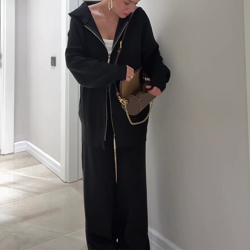 Women’s Fashion Hooded Top & Casual Pants 2-Piece Set