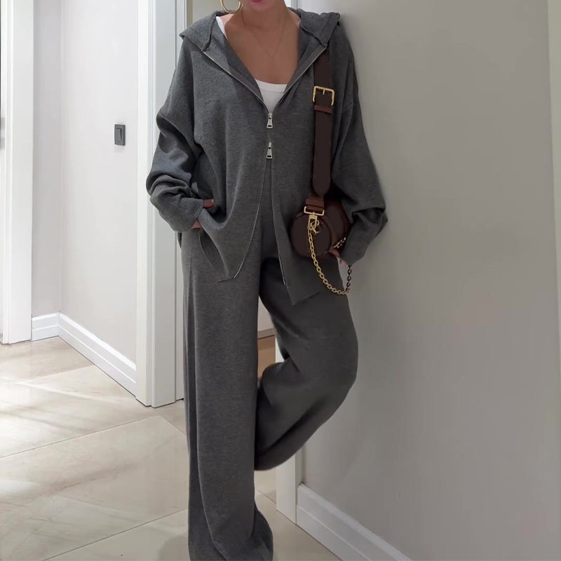Women’s Fashion Hooded Top & Casual Pants 2-Piece Set