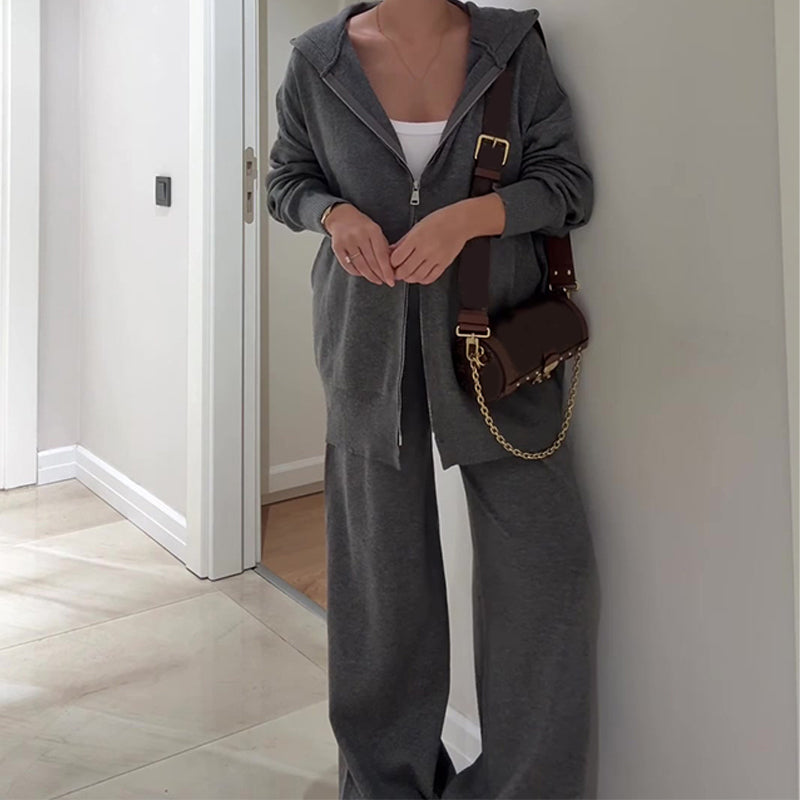 Women’s Fashion Hooded Top & Casual Pants 2-Piece Set
