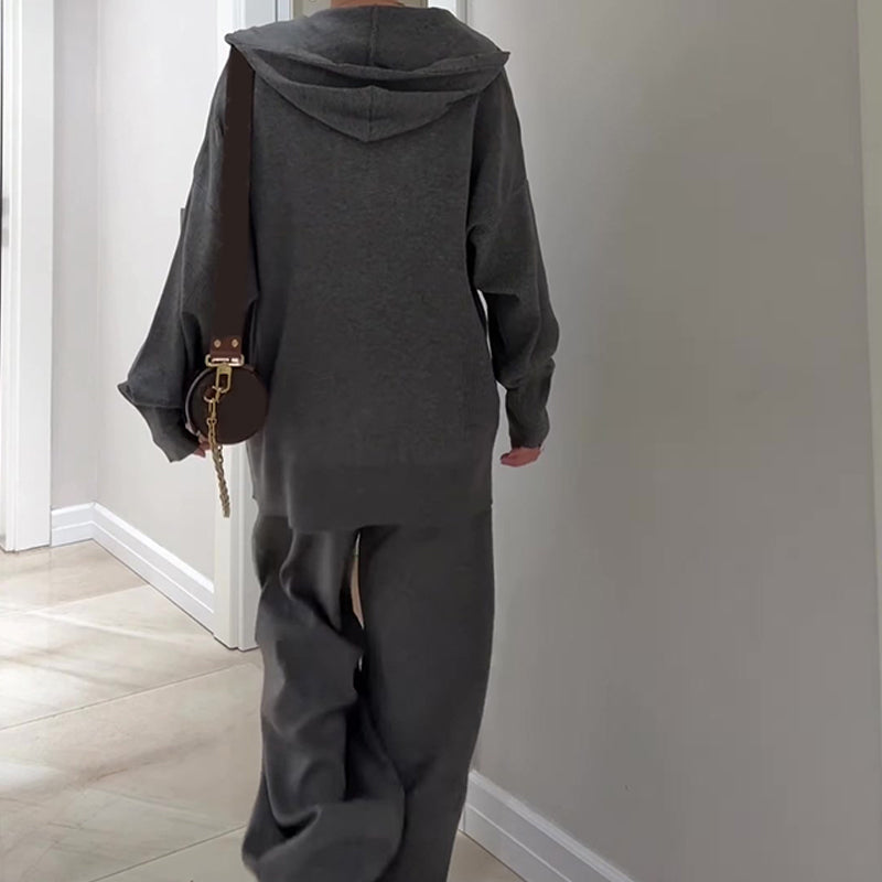 Women’s Fashion Hooded Top & Casual Pants 2-Piece Set