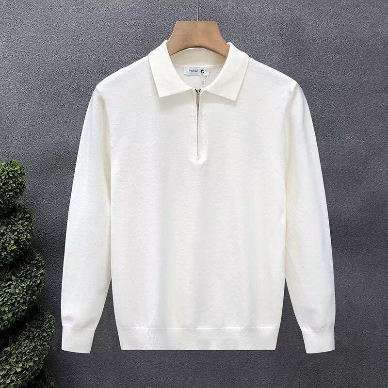 Men's Casual Quarter Zip Knit Sweater