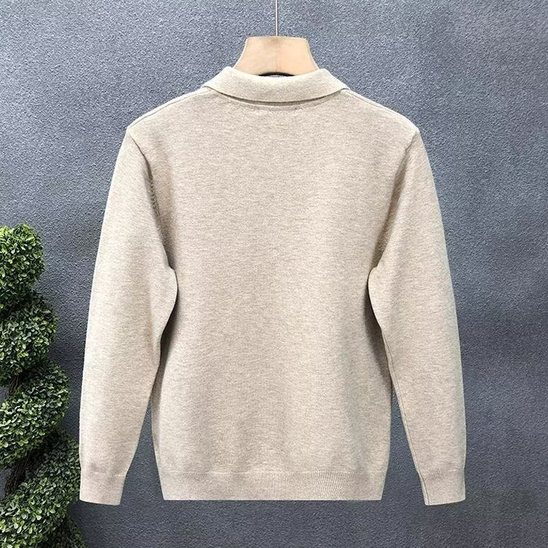 Men's Casual Quarter Zip Knit Sweater