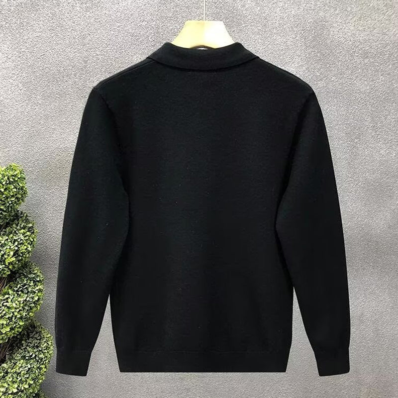 Men's Casual Quarter Zip Knit Sweater