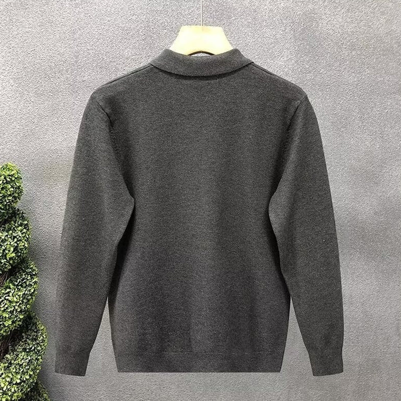 Men's Casual Quarter Zip Knit Sweater