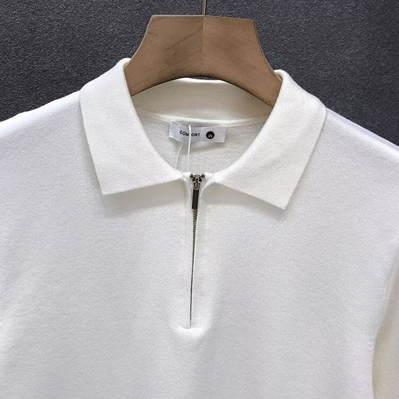 Men's Casual Quarter Zip Knit Sweater