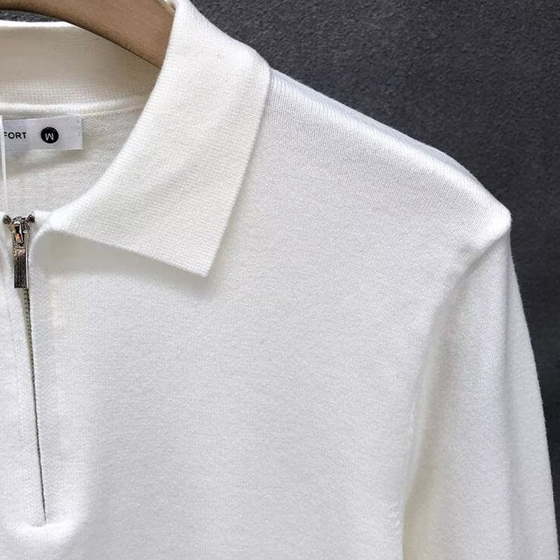 Men's Casual Quarter Zip Knit Sweater