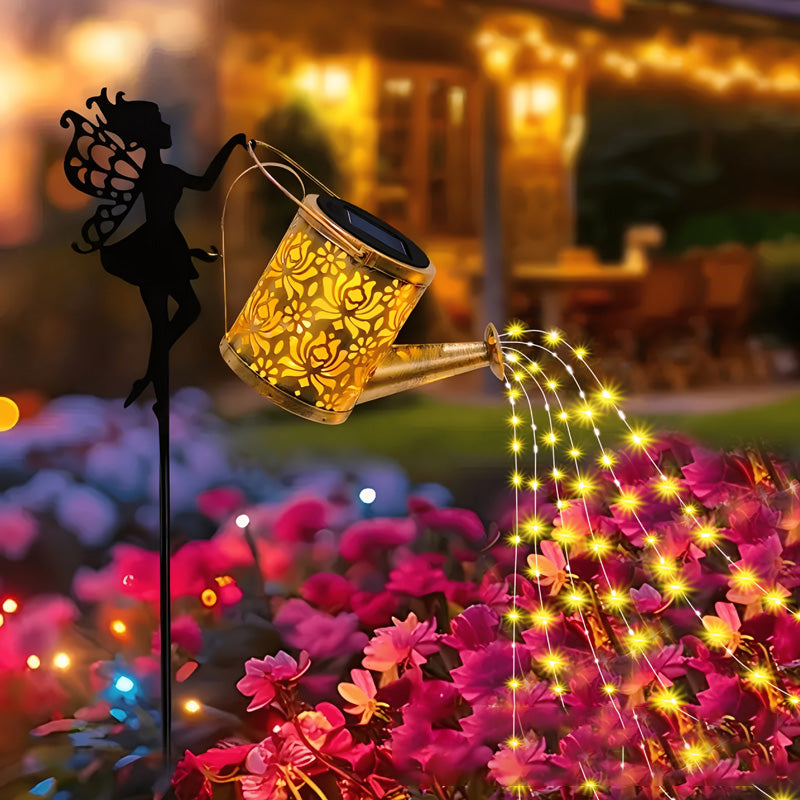 Outdoor Garden Solar Watering Can with Lights