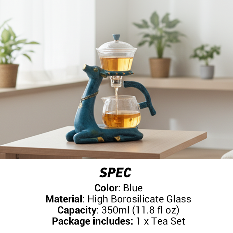 Automatic Magnetic Dispensing Glass Tea Set