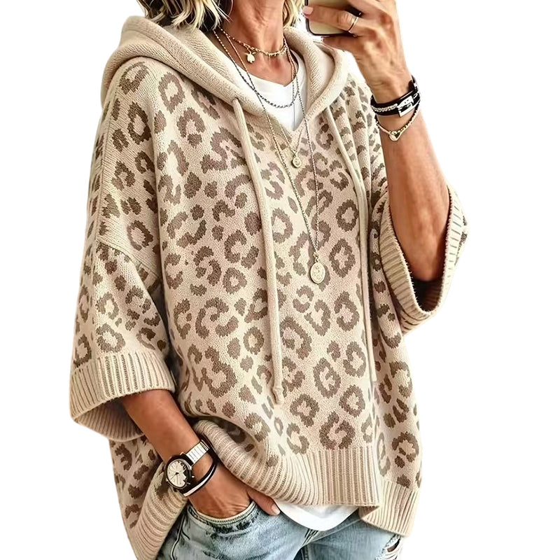 ✨New Arrivals: 50% Off-Women’s Leopard Print Knitted Hoodie