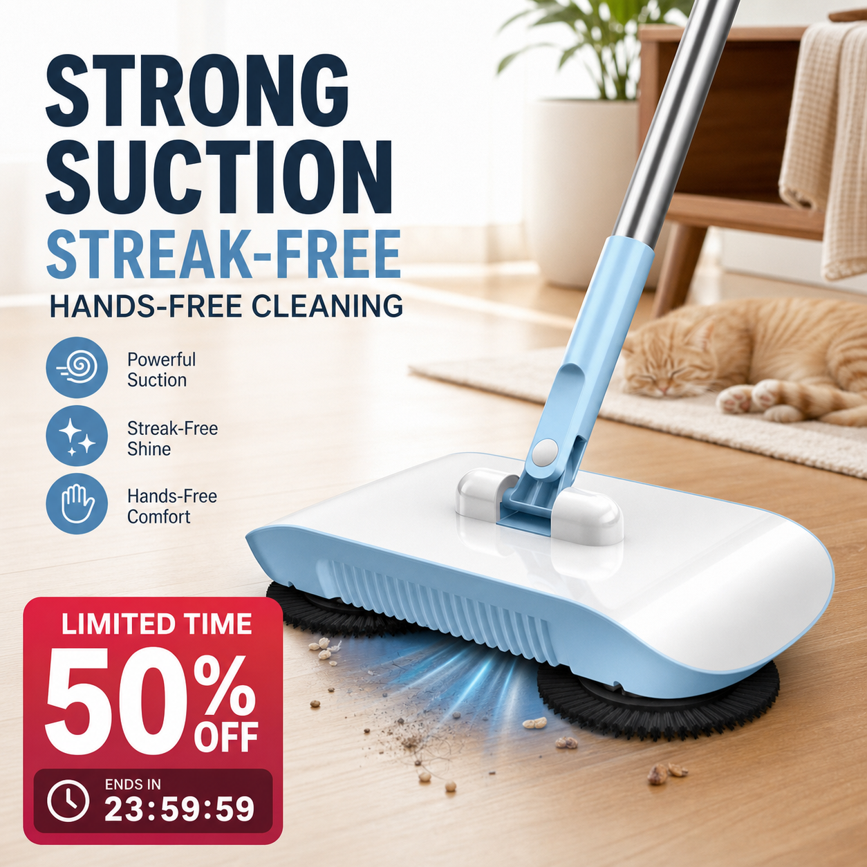 🥳2026 HOT SALE🥳50K+ SOLD!!💞SMART ROBOT VACUUM CLEANER MOP & BROOM