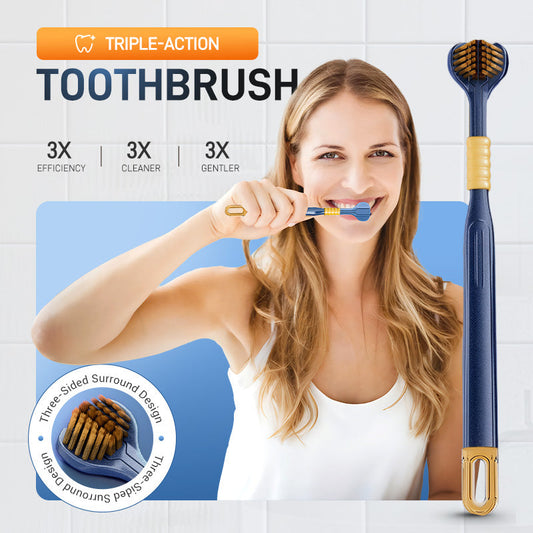 Three-head multi-angle cleaning toothbrush to ensure your oral safety📢📢Flash Sale: Ending in 3 Hours!⏰⏰