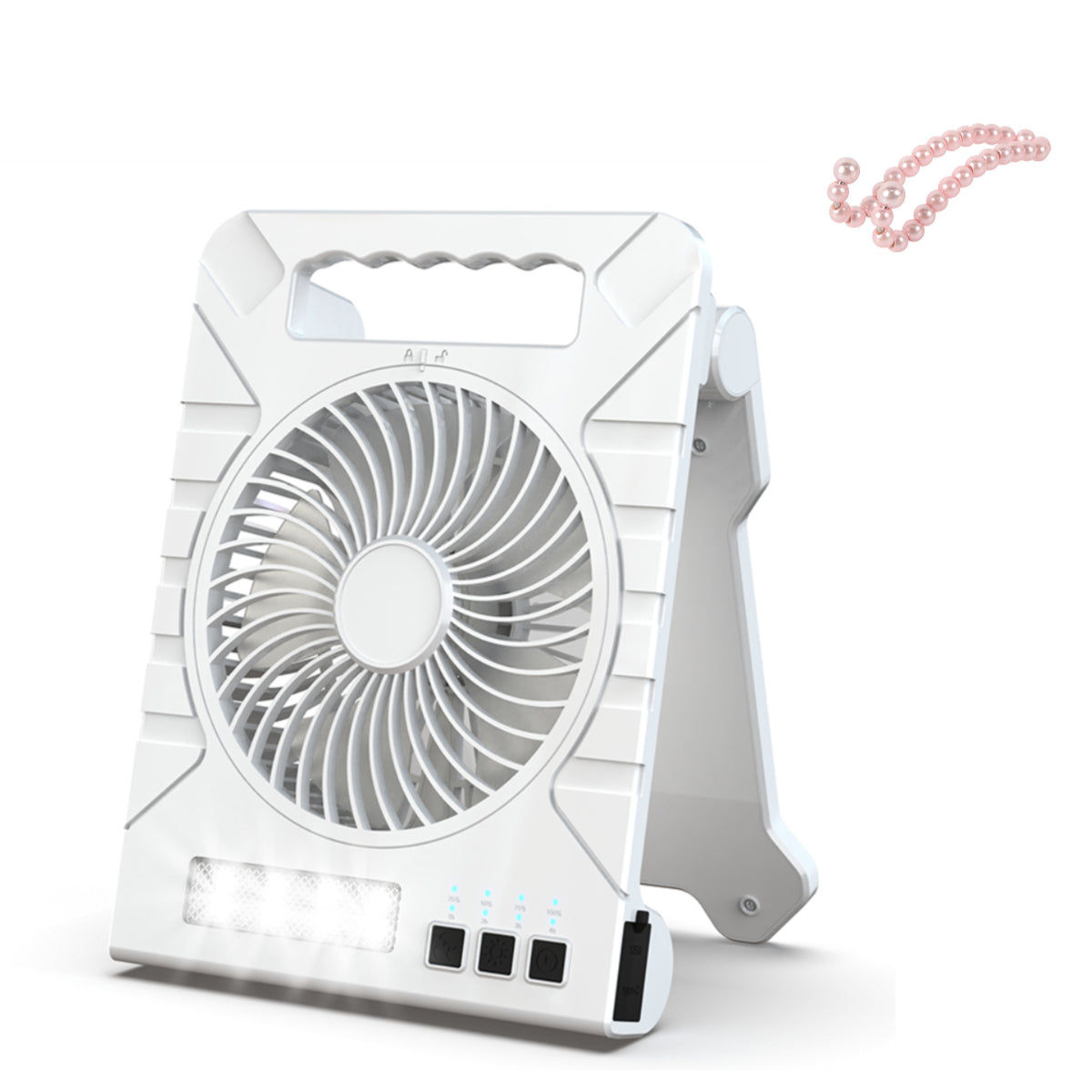 🌞 LIMITED-TIME 50% OFF! ✨ Solar-Powered Outdoor Fan – Rechargeable, Ultra-Quiet, with LED Light 💡