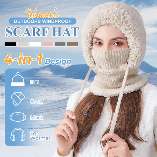 🔥Christmas Sale 50% OFF🔥Women's Outdoors Windproof Scarf Hat🌙 Free Moon & Star Necklace for first 100 orders! 🎁