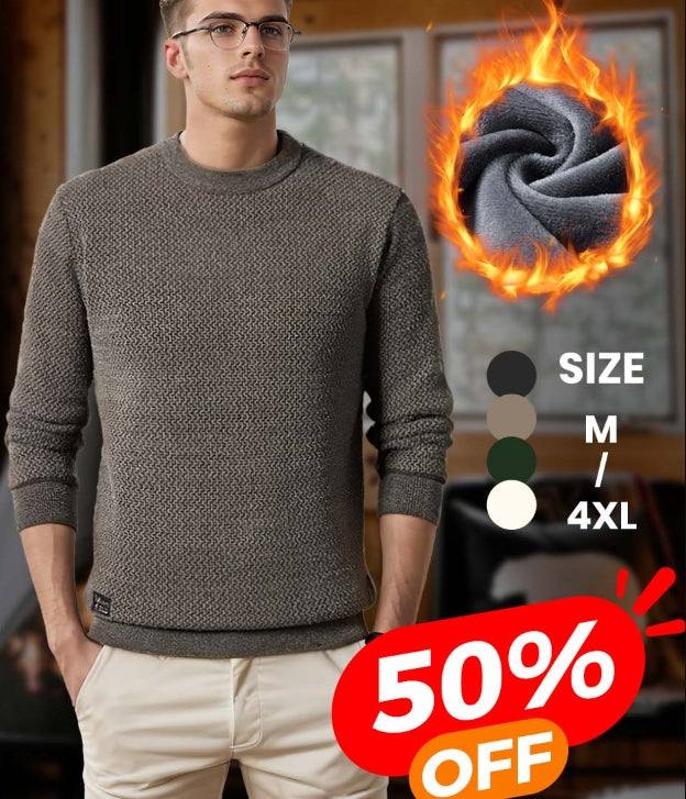 ✨Men's Warm Cozy Lined Crewneck Top - Ideal Gift🎁50%OFF