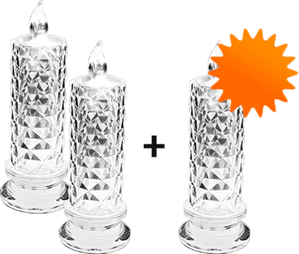 🔥Last Day 50% OFF🎁LED Crystal Candle Lights- Romantic Tabletop Night Lights