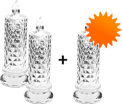 🔥Last Day 50% OFF🎁LED Crystal Candle Lights- Romantic Tabletop Night Lights