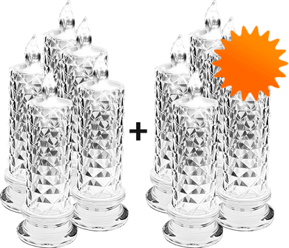 🔥Last Day 50% OFF🎁LED Crystal Candle Lights- Romantic Tabletop Night Lights