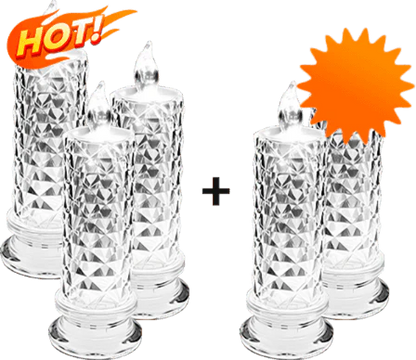 🔥Last Day 50% OFF🎁LED Crystal Candle Lights- Romantic Tabletop Night Lights