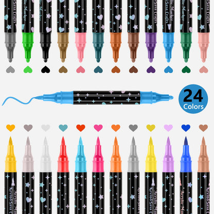 🔥Hot Sale 50% OFF🎁Dual-Tip Glitter Marker Pen