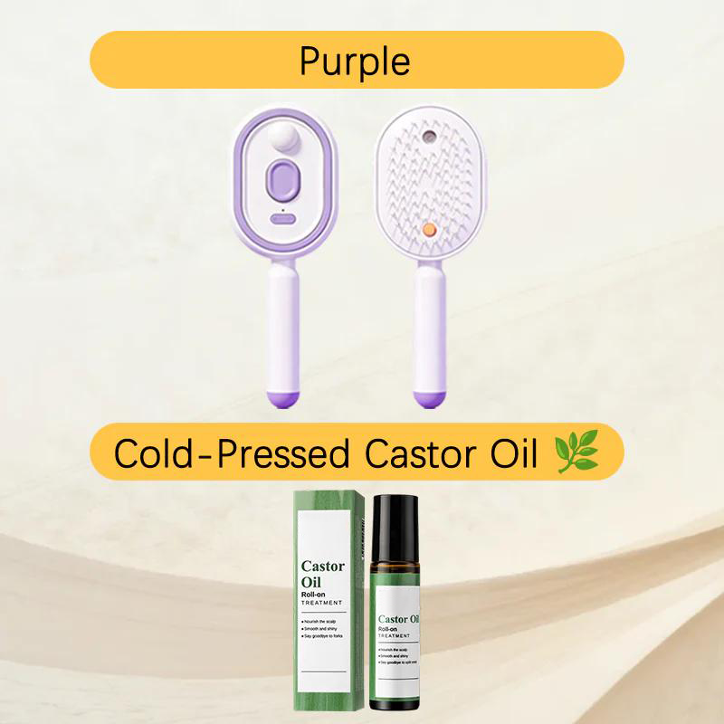 50K+ SOLD!🔥ProGlide™🇬🇧 Scalp Massager Comb 💆‍♀️ – Self-Cleaning 🧼, Tangle-Free ✂️ & Frizz-Control Hair Brush with Soothing Mist Spray 💨✨ | Perfect for Dry, Brittle Hair 💧🌟