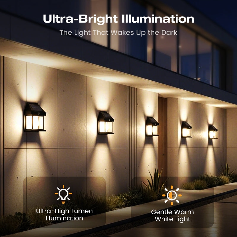🎉50% OFF🎉SOLAR WALL LIGHT💡-Motion Sensor & Weatherproof, Automatic Dusk to Dawn Operation, Easy Installation for Garden and Pathway🌟