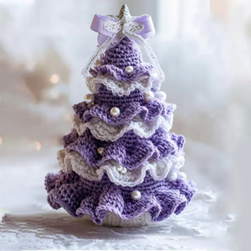 ✨🎁 DIY Crochet Christmas Tree Kit With Imitation Pearl Accents🎄– Create Your Own Holiday Magic