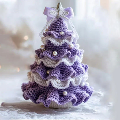 ✨🎁 DIY Crochet Christmas Tree Kit With Imitation Pearl Accents🎄– Create Your Own Holiday Magic
