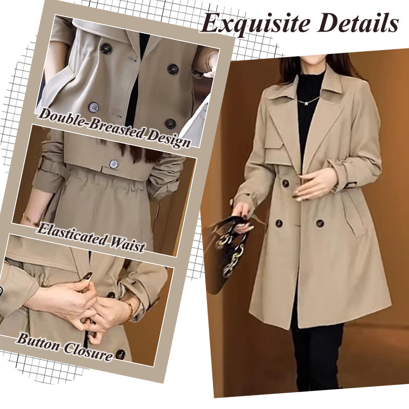 🌸Spring Specials🌸  Comfortable Waisted Lapel Trench Coat