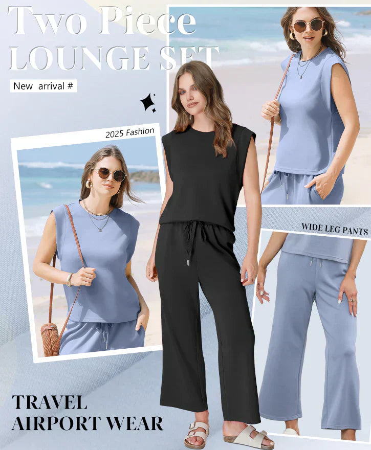 💕Hot Sale  50% OFF🔥New Women's  Sleeveless Top & Wide-Leg Pants Set