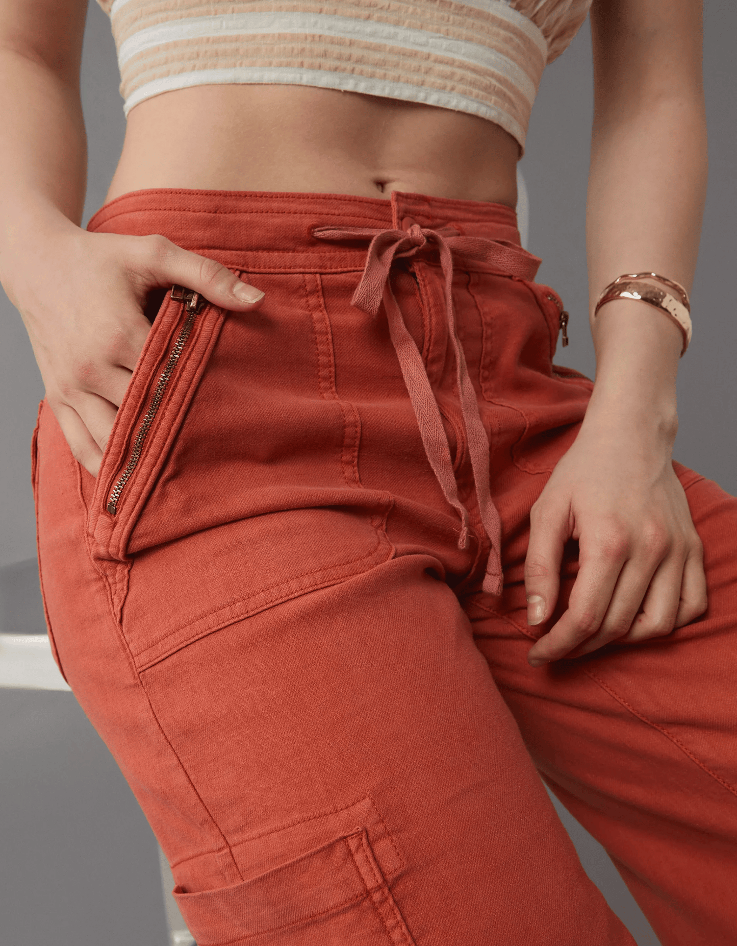 💥LAST DAY SALE 49% OFF!!🎁Linen-Blend Wide-Leg Cargo Pant