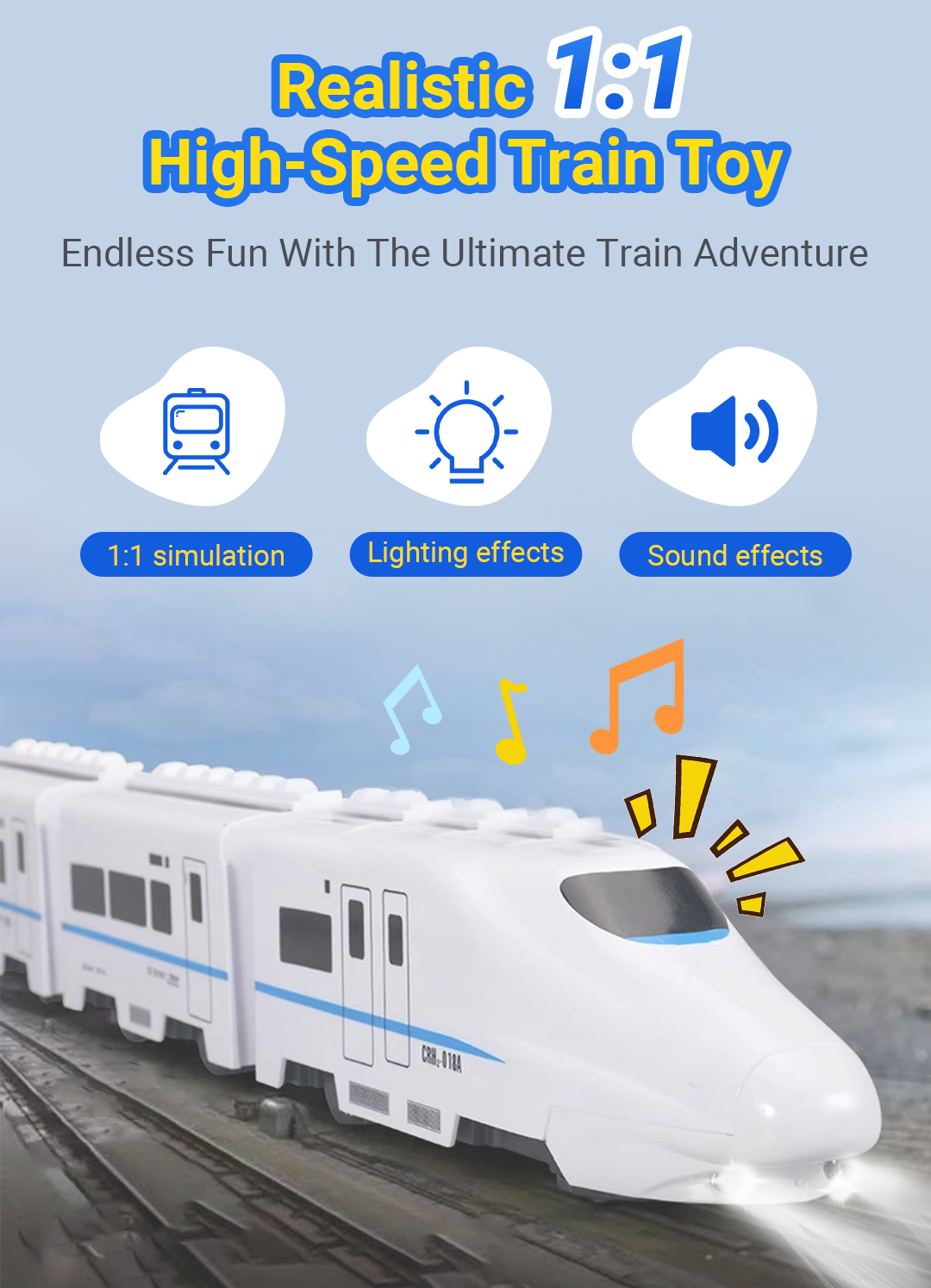 🚅Electric Universal Simulation High Speed Railway Harmony Train Toy