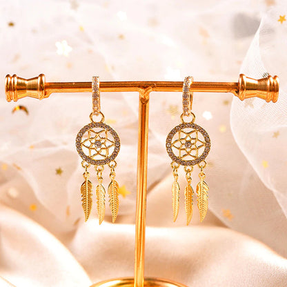 💥Holiday Hot Sale 49% Off✨Dreamcatcher Crystal Charm Earrings