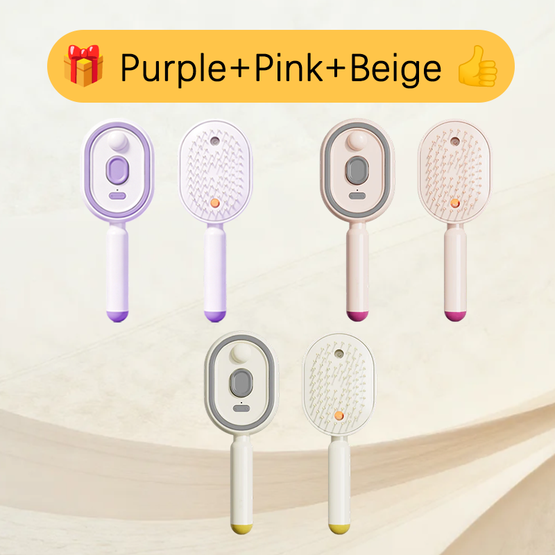 50K+ SOLD!🔥ProGlide™🇬🇧 Scalp Massager Comb 💆‍♀️ – Self-Cleaning 🧼, Tangle-Free ✂️ & Frizz-Control Hair Brush with Soothing Mist Spray 💨✨ | Perfect for Dry, Brittle Hair 💧🌟