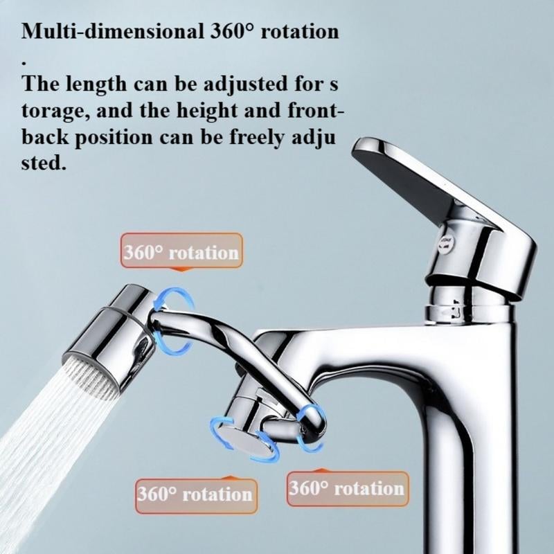 🚰 Upgrade Your Washing Routine✨ TTZZ 1080° Rotatable Faucet Aerator Extension - For Effortless, All-Angle Control!