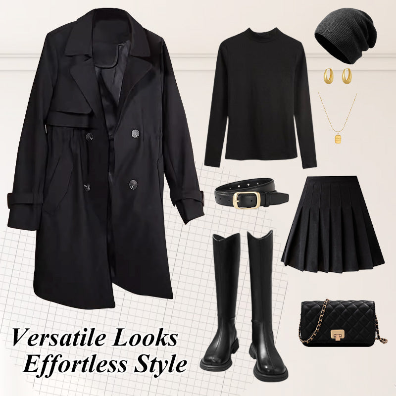 🌸Spring Specials🌸  Comfortable Waisted Lapel Trench Coat