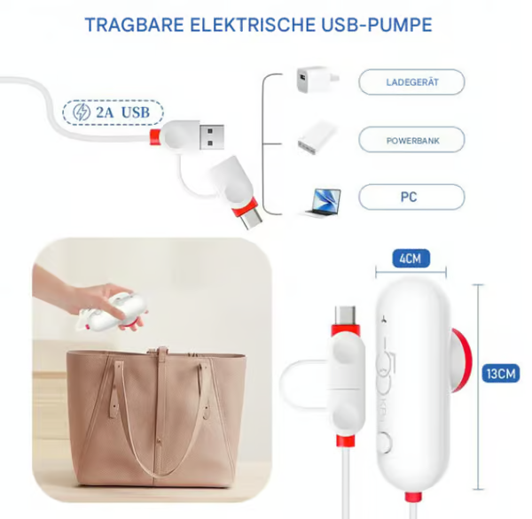 🧳 50% OFF HOT DEAL ! ⚡ Pack of 6 Compression Bags for USB Electric Vacuum Cleaner – Space-Saving Storage, Airtight Seal, Reusable & Durable 🌀