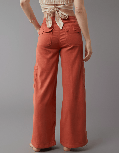 💥LAST DAY SALE 49% OFF!!🎁Linen-Blend Wide-Leg Cargo Pant