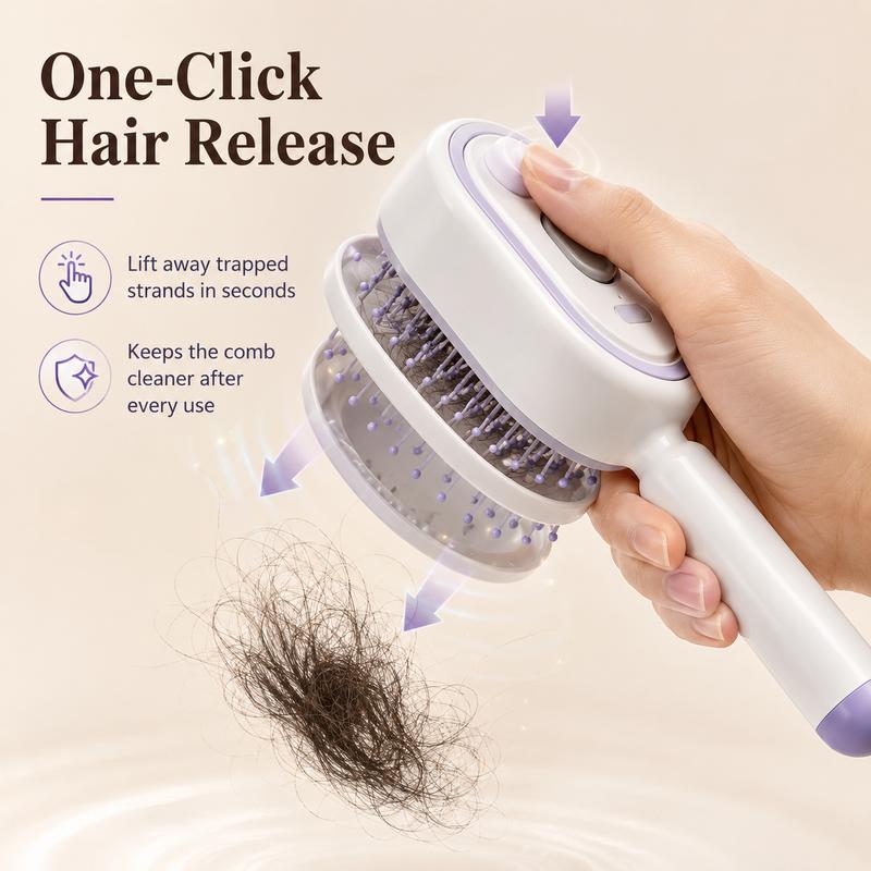 50K+ SOLD!🔥ProGlide™🇬🇧 Scalp Massager Comb 💆‍♀️ – Self-Cleaning 🧼, Tangle-Free ✂️ & Frizz-Control Hair Brush with Soothing Mist Spray 💨✨ | Perfect for Dry, Brittle Hair 💧🌟