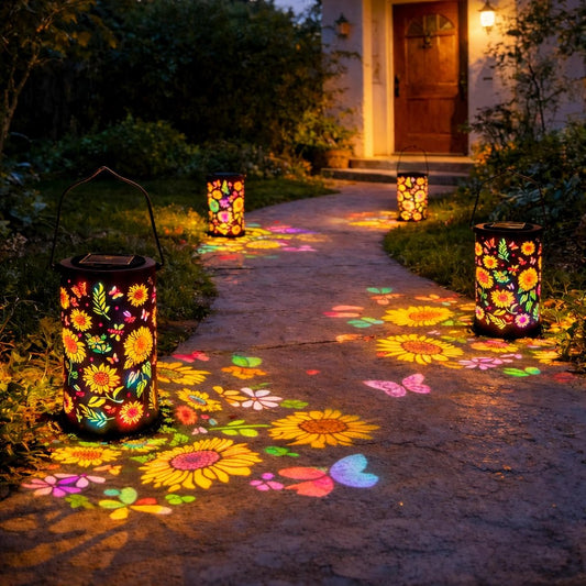 🔥HOT SALE 50% OFF-🌞Colorful Sunflower Glow Solar Garden Lantern