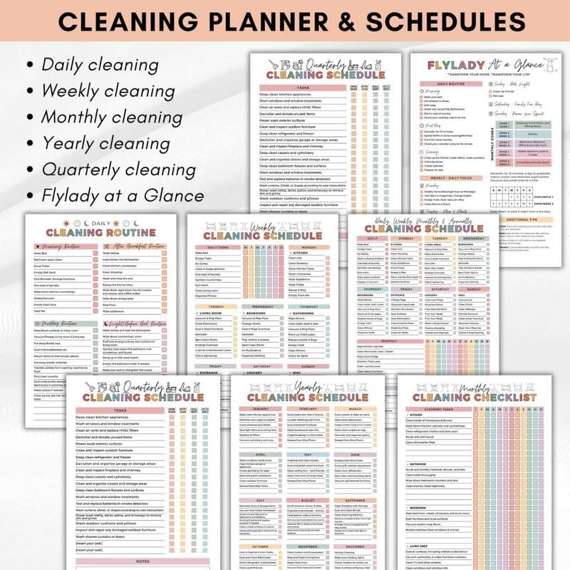 🔥LAST DAY 49% OFF-ADHD Cleaning & Organizing Toolkit - Chore Planner✔