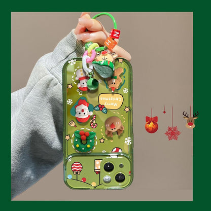 🎄Christmas Hot Sale 50% OFF🔥Christmas Tree Pendant Flip Mirror Case Cover For iPhone🎅