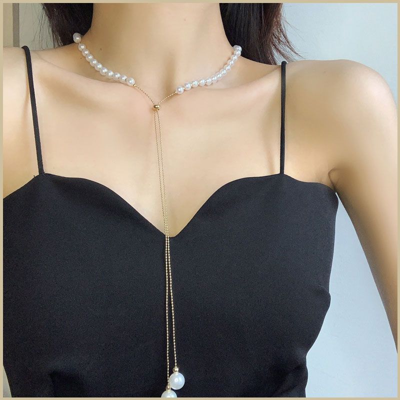 🔥2025 NEW SALES - 50% OFF🔥Stylish Drawstring Adjustable Pearl Necklace