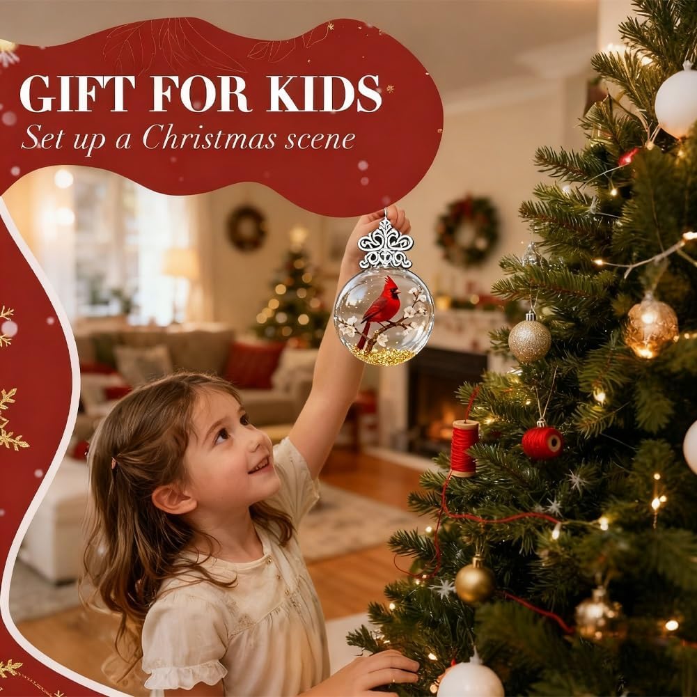 🔥Buy 1 Get 1 Free🔥Nature's Bird Glass-Look Sphere Ornament