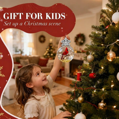 🔥Buy 1 Get 1 Free🔥Nature's Bird Glass-Look Sphere Ornament