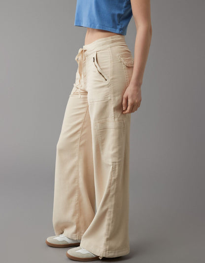 💥LAST DAY SALE 49% OFF!!🎁Linen-Blend Wide-Leg Cargo Pant