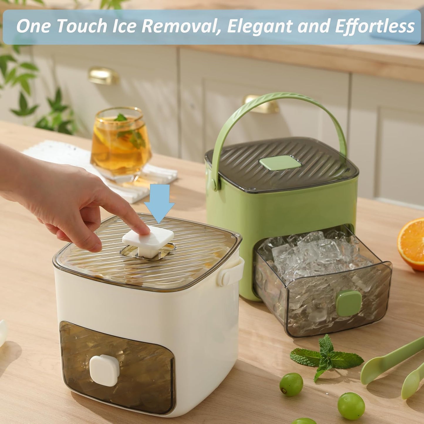 🧊 LIMITED-TIME 50% OFF! ✨ Ice Cube Maker with Storage Box – Button Release, Leak-Proof, 48 Cubes at Once 🏠