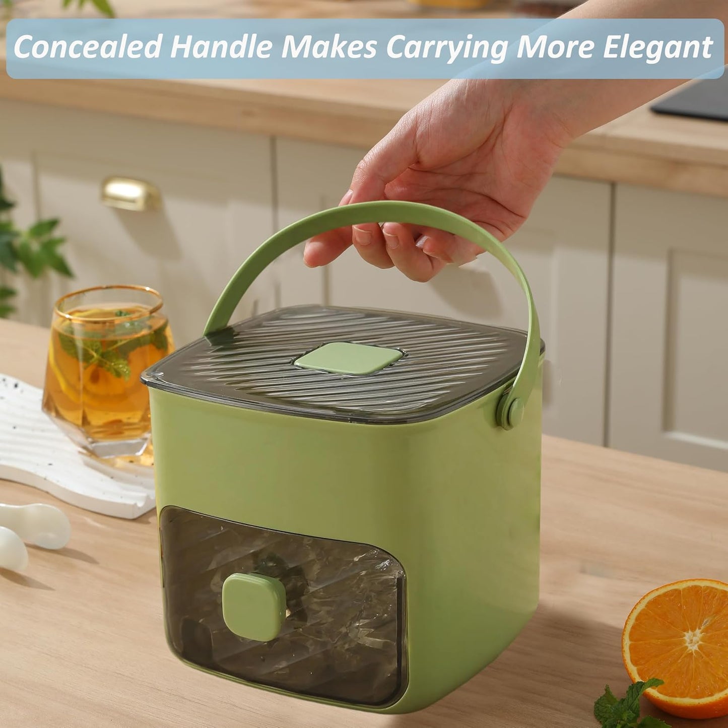 🧊 LIMITED-TIME 50% OFF! ✨ Ice Cube Maker with Storage Box – Button Release, Leak-Proof, 48 Cubes at Once 🏠