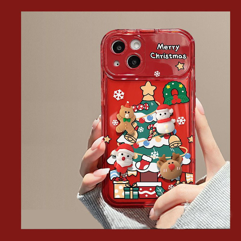 🎄Christmas Hot Sale 50% OFF🔥Christmas Tree Pendant Flip Mirror Case Cover For iPhone🎅