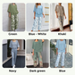 🔥Women’s Printed Pants and Crew Neck Top Set